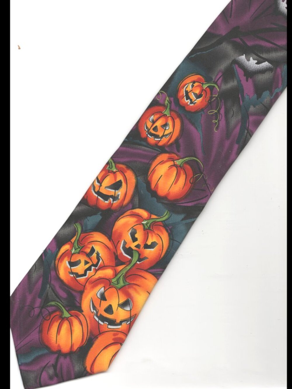 Jerry Garcia Halloween Tie 100% Silk Pumpkins and Bats